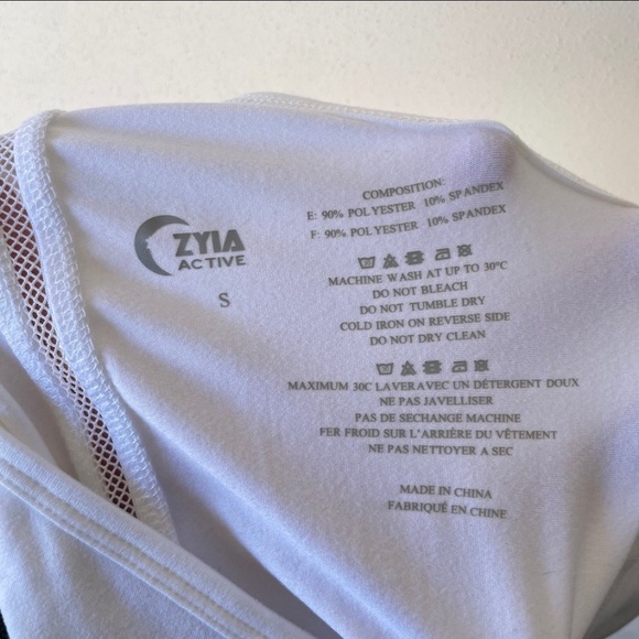NWT ZYIA Active White Effortless Tank-Long size S - Picture 7 of 7